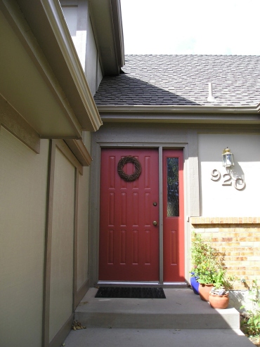 Front Door Painted Orange